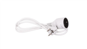 Przedłużacz 1-Gniazdowy, 1,5M Biały, 3X1,0Mm H05vv-F Owy / 28221