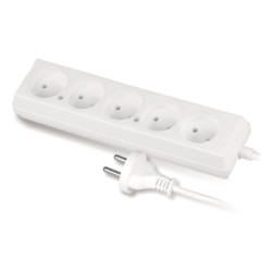 Przedłużacz bez uziemienia BIAŁY T-10575 PS-560/1,5