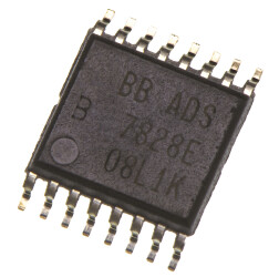 Texas Instruments ADC 12 bit, 12 bit 50 ksps A/C: 8 TSSOP 16-pinowy SAR, SAR I2C 5.25V 3.3 V