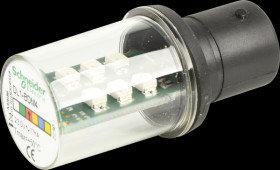 DL1BDM4 LED lamp, red, BA 15d, 230V