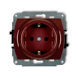 TREND Gniazdo pojedyncze z/u SCHUKO brązowy 4GP-1sp