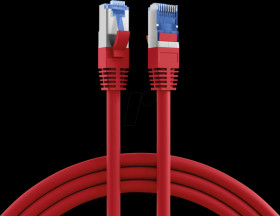 K5525FRT.25 Cat. 6A S/FTP patch cable, Super Flex, 25 m, red