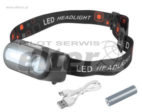 Latarka czołowa COB akumulatorowa + XPE