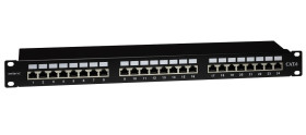 Panel 19, 24 x RJ45 STP kat. 6 (1U) z półką