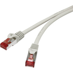 Renkforce RF-4724292 RJ45 Network cable CAT 6 SFTP 0.15m Grey Gold connectors