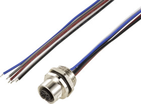 TRU COMPONENTS TC-12833044 Gniazdo montażowe czujnika/aktuatora, piny: 5, 0.5 m, 1 szt.