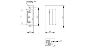 Zaczep Elektra R4 Z Pamięcią Z Blokadą Symetryczny 24V