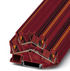 Double level terminal, push-in connection, 0.14-4.0 mm², 4 pole, 22 A, 6 kV, red, 3209607