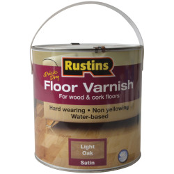 Rustins AFLO2500 Quick Dry Coloured Floor Varnish Light Oak 2.5 Litre