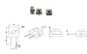 PRZEŁĄCZNIK BISTABILNY ON-OFF 1A 30V III wym.12mm x 12mm LAT