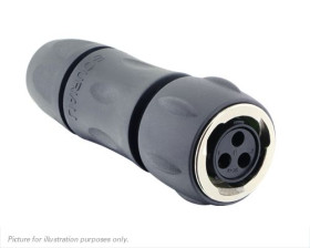 Złącze okrągłe 3-pinowe Standard Kabel Wtyk Souriau Sunbank by Eaton Żeńskie IP68, IP69K UTGX