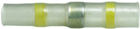 Butt connector with heat shrink insulation, 4.0-6.0 mm², AWG 12 to 10, transparent yellow, 42 mm, 691091-000