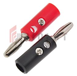 Wtyk banan plastik 4 szt. czarny czerwony