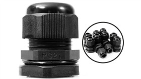 Dławik Kablowy Czarny Dławnica Pg 21 Ip68 1Szt Pg 21 Black