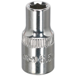 Sealey SP14055 WallDrive&#xAE; Socket 5.5mm 1/4&quot;Sq Drive Fully Polished