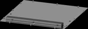 Bottom plate, with cable entry, steel, (W x H x D) 600 x 25.5 x 600 mm, 8PQ2306-6BA06