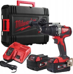 Wiertarko-wkrętarka udarowa akumulatorowa 18V 82 Nm M18, z walizką, ładowarką i dwoma akumulatorami, M18BLPD2-502X 4933464517