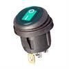 Przełącznik kołyskowy KCD1 podświetlany zielony wodoodporny 3-pin 2-pozycje 250VAC/6A 125VAC/10A