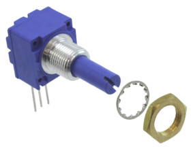 Potencjometr 100kΩ typ Obrotowy Bourns średnica wału 6 mm 2W długość wału 22mm Montaż panelowy