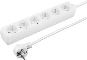 Listwa antyprzepiÄciowa 6 gniazd 1,5m biaĹa
