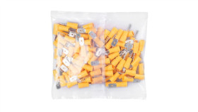 Konektory Izolowane Męskie 4-6Mm2 6,3Mm Żółte 100 Szt. Va0397 Vayox