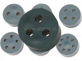 Przepust kabla; czarna guma; 3 żyły PG9 d 2.6mm;