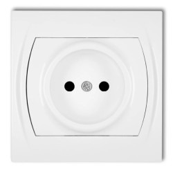 LOGO Gniazdo pojedyncze b/u biały LGP-1p