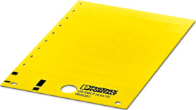 PVC device marker, (L x W) 14.9 x 8.7 mm, yellow, carrier card with 88 pcs, 0830316
