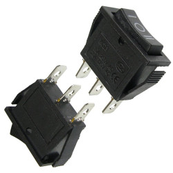 Przełącznik Klaw. On-OFF-On czar 1-torowy czarny RS103-16C3B