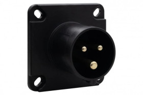 Wtyk przemysłowy tablicowy odbiornikowy 16A 3p 200V-250V/FE/ IP44 czarny