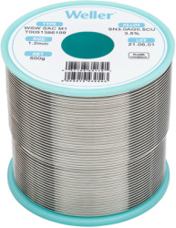 Solder, lead-free, SAC (Sn3.0Ag0.5Cu3.5%), Ø 1.2 mm, 500 g, WSW SAC M1 1,2MM 500G