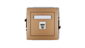 Deco Gniazda Telefoniczne Pojedyncze 1Xrj11, 4-Stykowy, Beznarzędziowe Złoty...