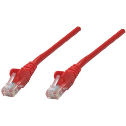 Intellinet 739924 Network Patch Cable, Cat6, 0.25m, Red, CCA, U/UTP, PVC, RJ45,