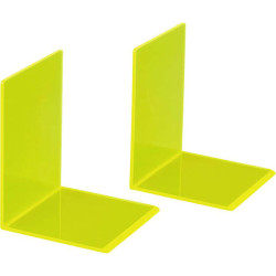 Maul 3513611 Bookend transparent yellow 130 mm 2 pcs for desk storage