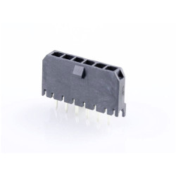 Molex 436500627 Micro-fit 3.0 Vertical Header 6 Pin 3mm Pitch Black