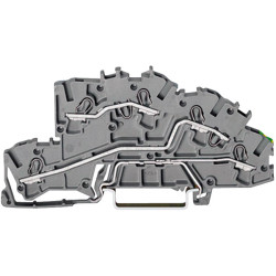 WAGO 2003-7645 L/L/PE Multilevel Installation Terminal Block Grey