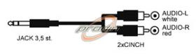 KABEL 3.5 JACK-2xRCA 15.0m