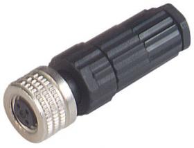 ELKA 4008V, M8, 4 styki, złącze żeńskie (gniazdo) proste, dławik dla kabli 4-5mm, przyłącze typu CDI (bez narzędzi), 933367100,