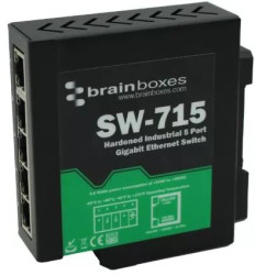 Ethernet Switch 5-portowy 10/100/1000Mbit/s 5, Brainboxes Bez zarządzania