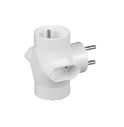 Rozgałeźnik wtyczkowy 2x2P+Z +2xEuro /zabezp. przeciwprzepięciowe/ biały R-46-Z