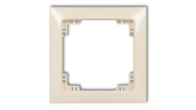 Deco Ramka Uniwersalna Pojedyncza Z Tworzywa Deco Soft Beżowy 1Drso-1