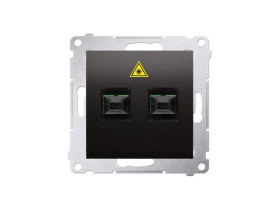 SIMON 54 Gniazdo światłowodowe / optyczne podwójne SC/APC (moduł) antracyt DGS2.01/48 KONTAKT SIMON