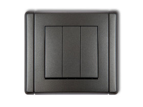 FLEXI Wyłącznik potrójny grafitowy 11FWP-7 KARLIK