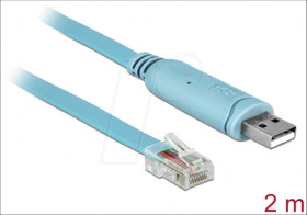 64185 RS-232 console cable, USB 2.0 Type-A male &gt; RJ45 male, 2 m, blue