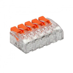 Złączka instalacyjna zaciskowa 5-przewodowa, na dowolny przewód 0,2-4mm2, IEC 450V/32A 50 szt. OR-SZ-8005/5/50
