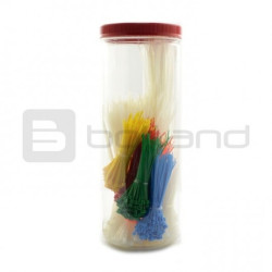 Opaski zaciskowe kolorowe w tubie - 1200szt.