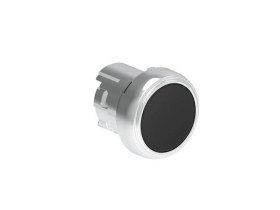 Metalowy przycisk fi22mm kryty samoczynny powrót Czarny LPSB102