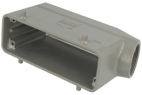 Obudowa złącza; Han B; 19300241522; 24B; metal; kątowe 45°; na przewód; wyjście na dławnicę M32; do 2 klamer; 1 boczne wyjście p