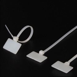 100x2.5mm Cable Ties with Label Tag - 10 pcs