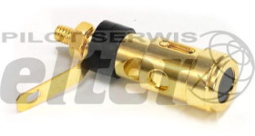 Gniazdo bananowe złocone ze sprężyną czarne